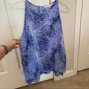 Patterned silk tank